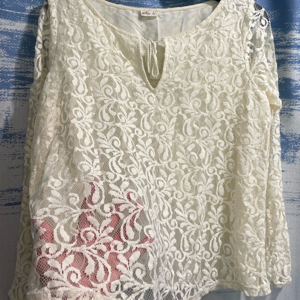 Hollister Lace Blouse sz M